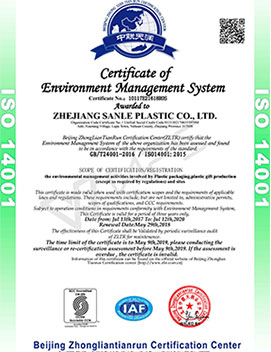 ISO 14001 certificate