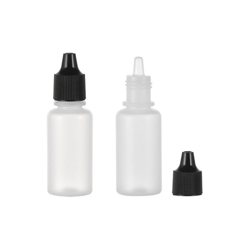 7ml natural-colored LDPE plastic boston round bottles