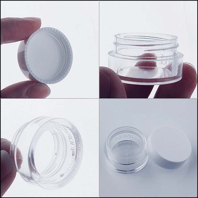 5ml clear jar sample cream jar