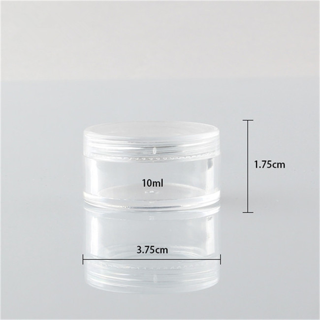 10ml clear sample plastic jar size