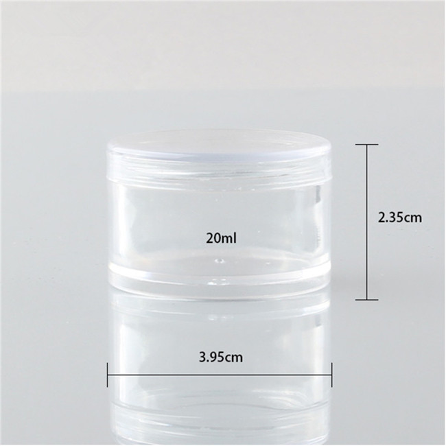 20ml clear sample plastic jar dimension