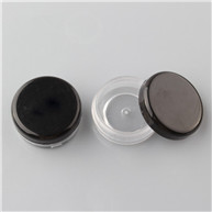10ml clear jar with black lid