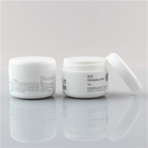 30ml white pp plastic cream jar with silk printing