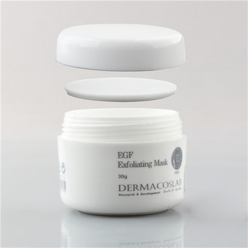 30ml white pp plastic cream jar with silk printing