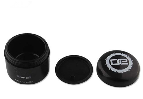 black empty pp jar