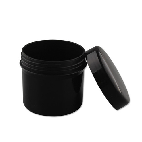 black empty pp jar