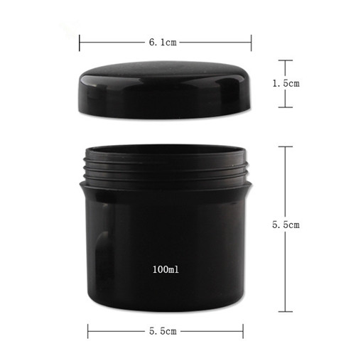 black empty pp jar size