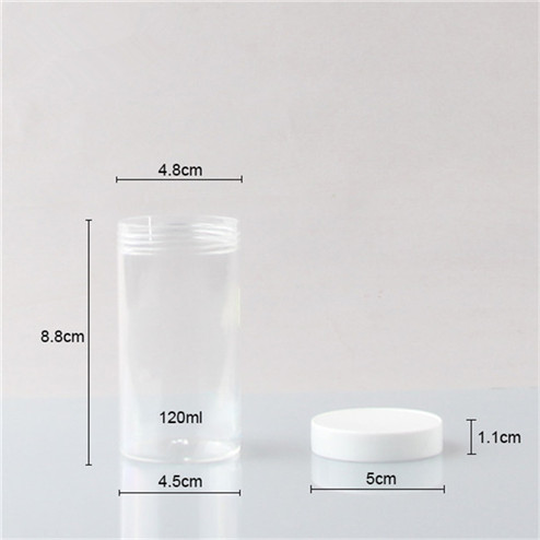 clear plastic storage jars