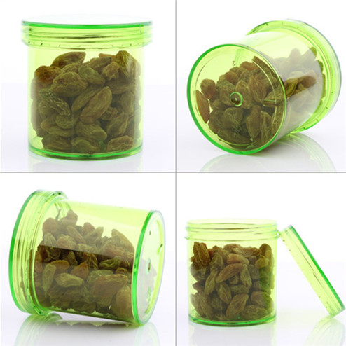 green ps plastic jar