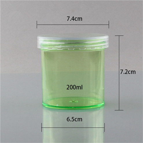 green ps plastic jar size