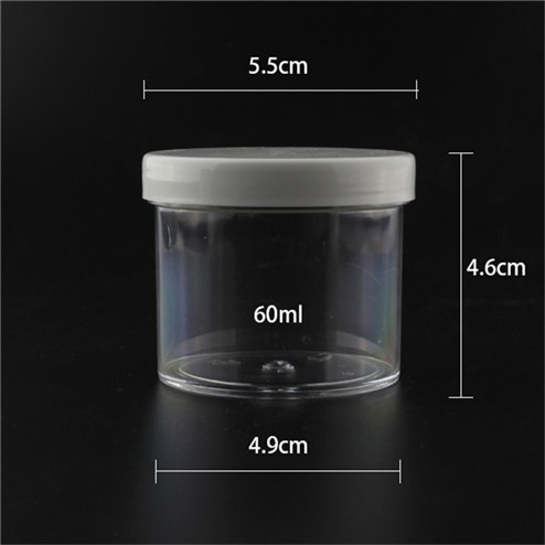 clear plastic jar size