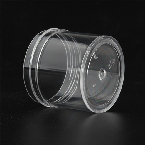 clear plastic jar bottom