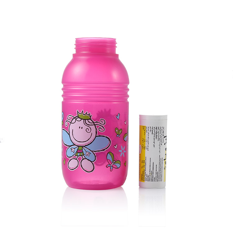 plastic bottle with heat transfer printing effect