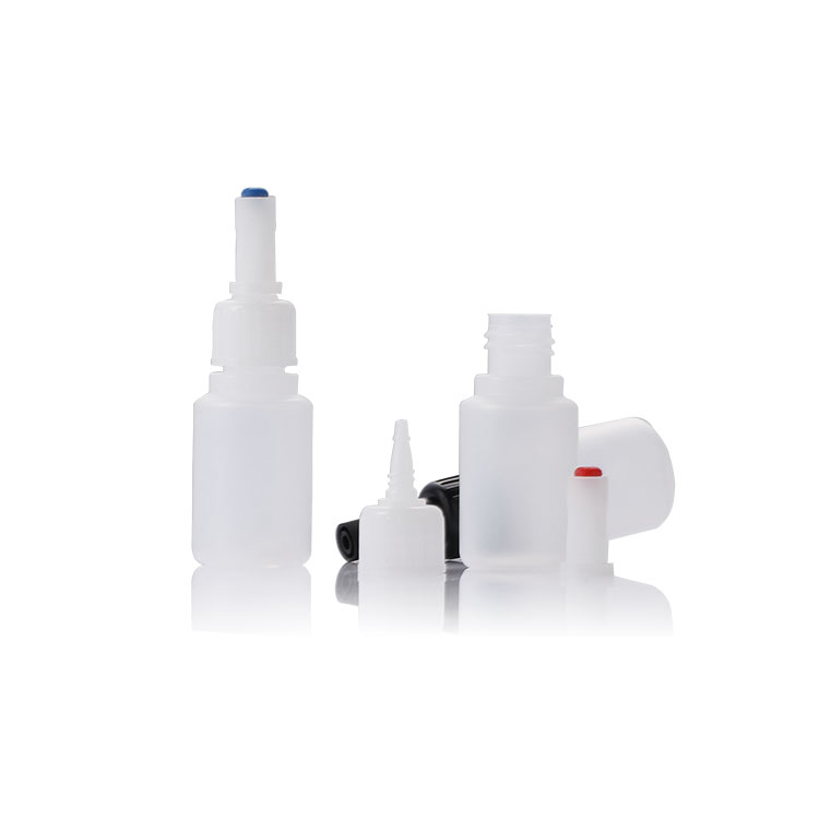 pe glue bottle with red blue tip