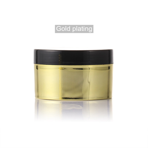 250ml PP Mask Jar With Transparent Pad with gold plating cover