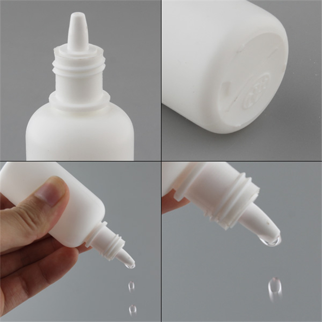dropping details of a plastic dropper botte