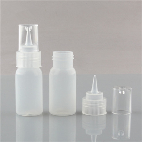 1oz natural-colored LDPE boston round bottles with 24/410 neck finish JF-048