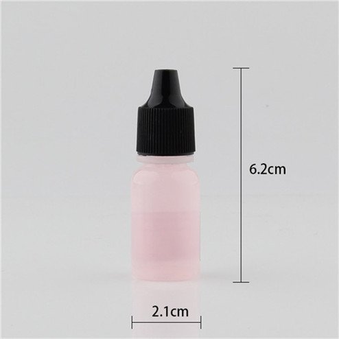 size of 7.5ml (0.25oz) natural-colored LDPE drop bottles JF-062