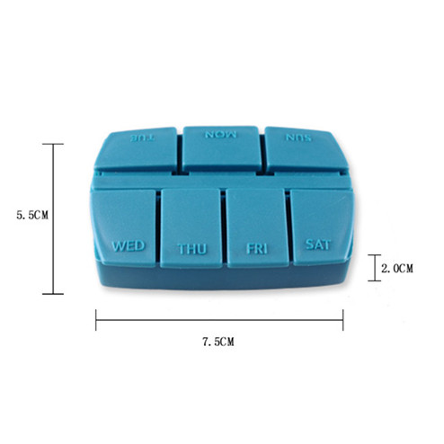 Custom PP pill plastic box with 7 dividers YHF-903