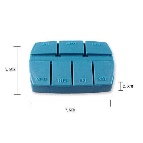 Custom PP pill plastic box with 7 dividers YHF-903