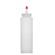 8oz natural colored LDPE plastic cylinder squeeze bottle JF-120