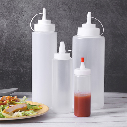 PP plastic cylinder round bottle-ketchup