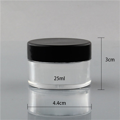size of 25ml PS jar with screw lid 4.4*3cm