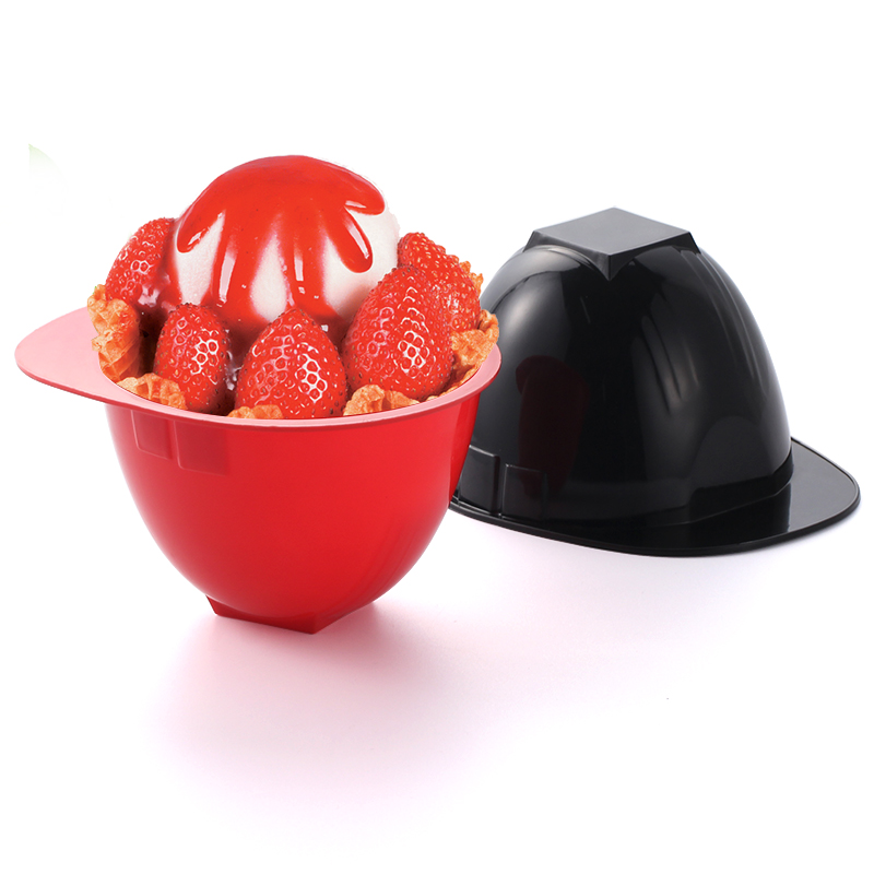 helmet shape plastic ice cream bowl