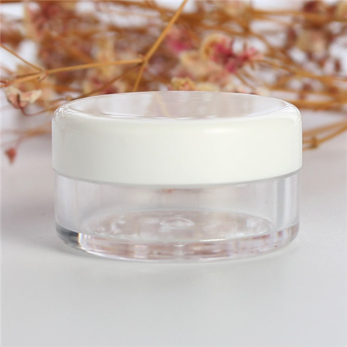 5ml Custom Color Small PS Plastic Jar with white Screw Lid