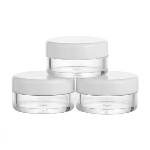 5ml Custom Color Small PS Plastic Jar with white Screw Lid