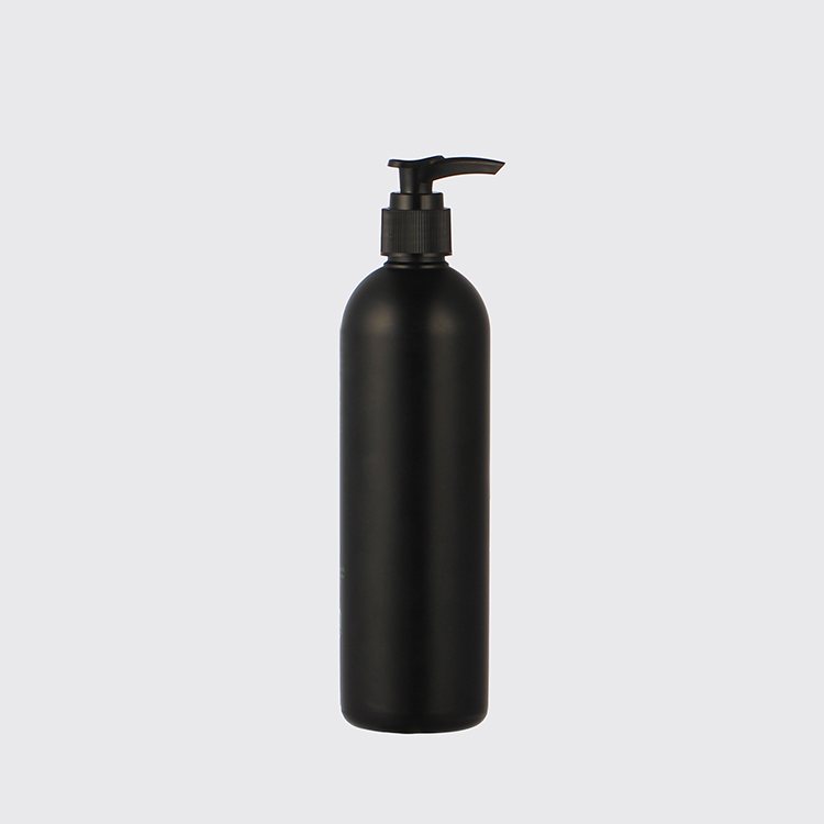 12oz black hdpe boston round bottle