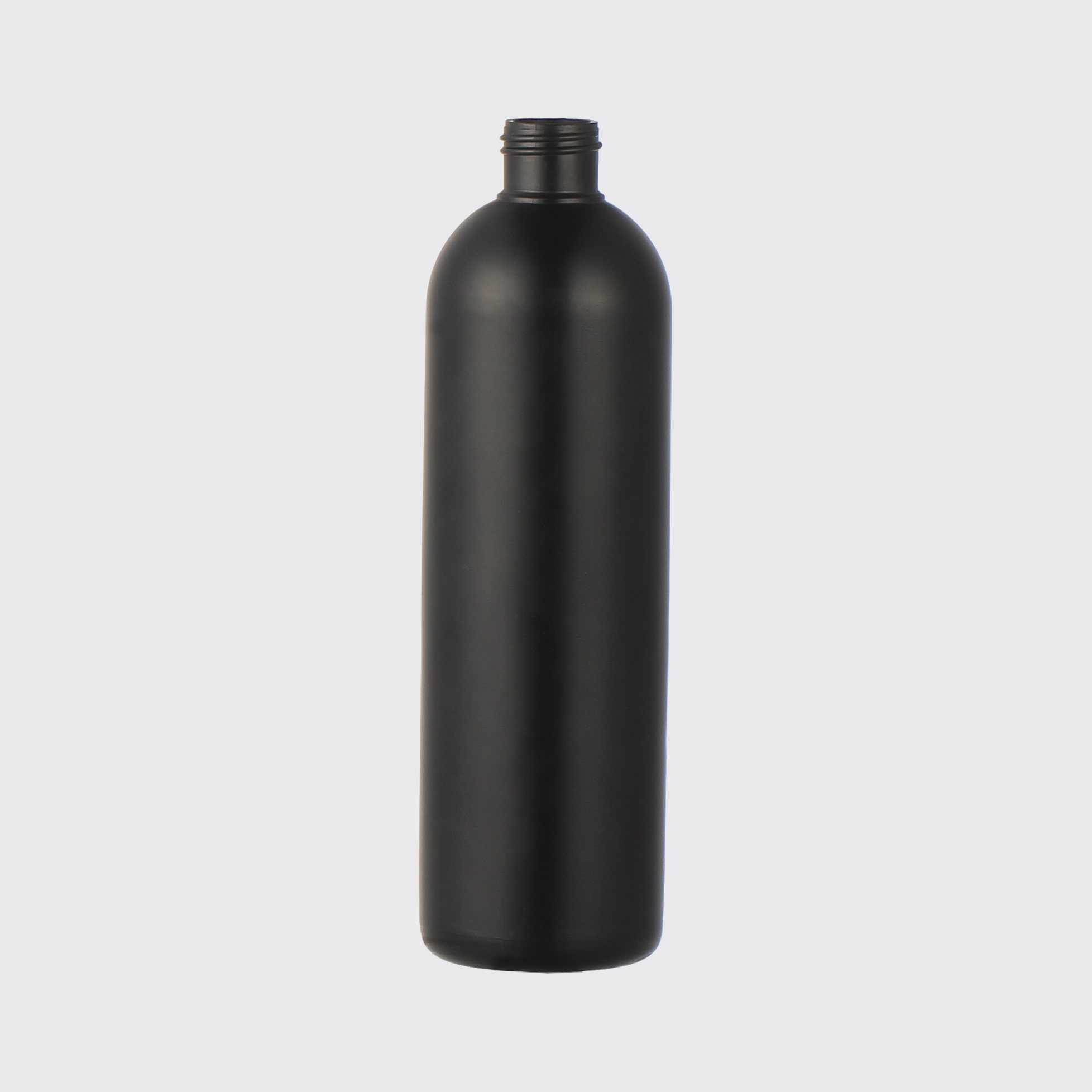 12oz black hdpe boston round bottle with trigger pump spray cap