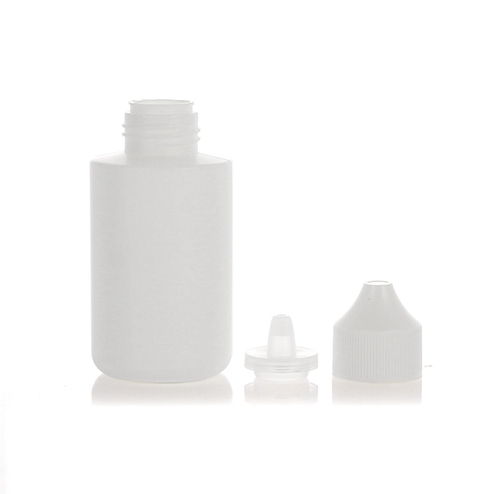 wholesale 60ml PE plastic cylinder round dropper bottles with drop cap