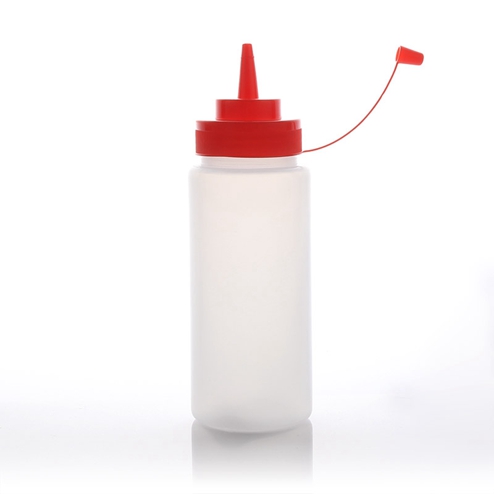 500ml LDPE squeeze plastic ketchup bottle with liner cap for sale