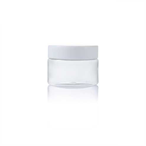 150ml plastic pet clear round jar with white lid PGH-002