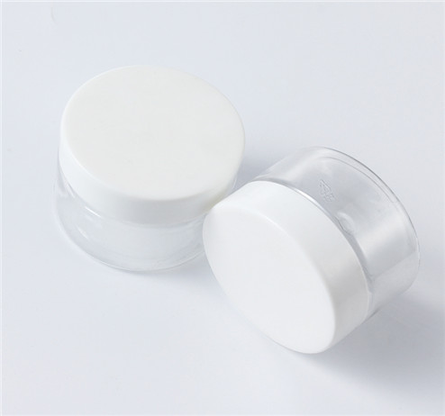 white cap clear jars