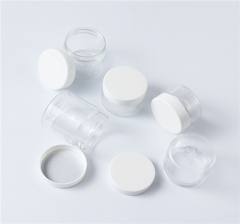 white cap clear jars