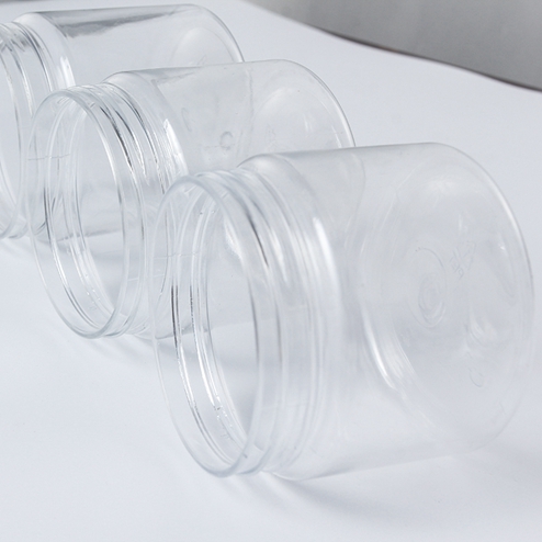 120ml plastic pet clear round jar with lid