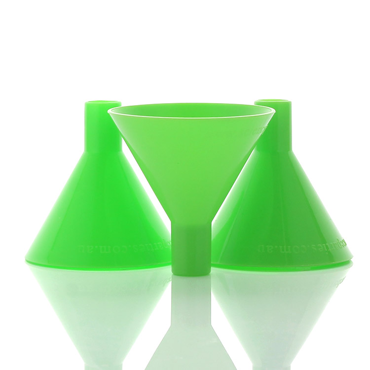 green plastic funnel
