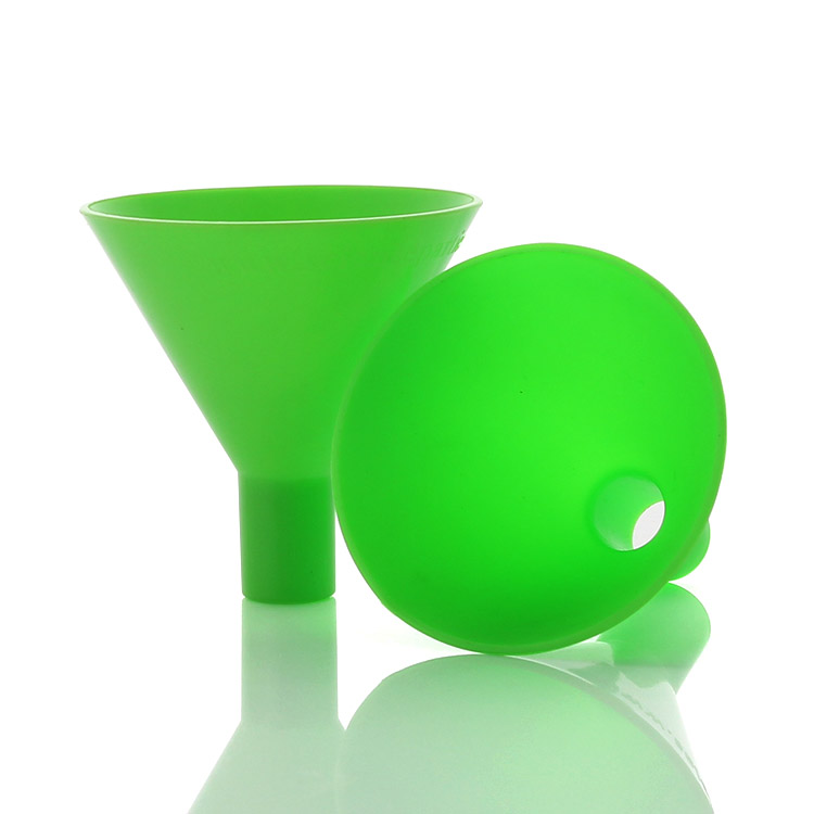 green plastic funnel