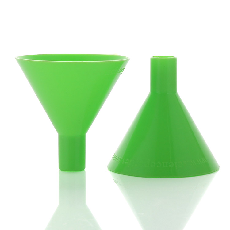 green plastic funnel