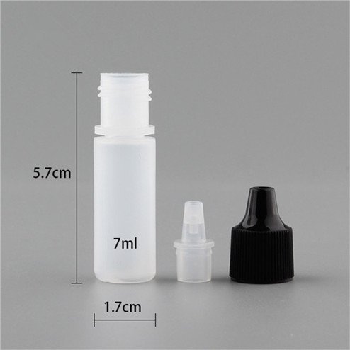 size of 7ml pe plastic dropper bottle with cap JF-081
