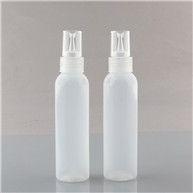 4oz natural colored LDPE boston round bottle with PS cap