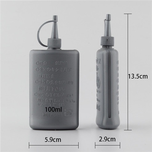 size of 100ml Long tip cap plastic engine oil bottle with industrial packaging YFA-204