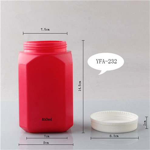 size of size of Opaque white HDPE 850ml plastic bottle