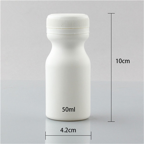 size of 50ml HDPE plastic medicine bottle