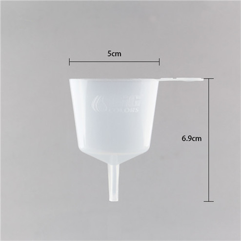 size of clear Mini PP plastic liquid funnel