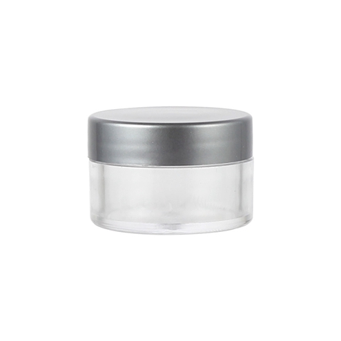 vmanufacturing 15ml cream jar with silver lid