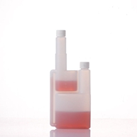 double neck bottle 150ml translucent HDPE twin neck bottle