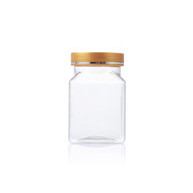 250ml plastic pet clear round jar with lid PGH-008